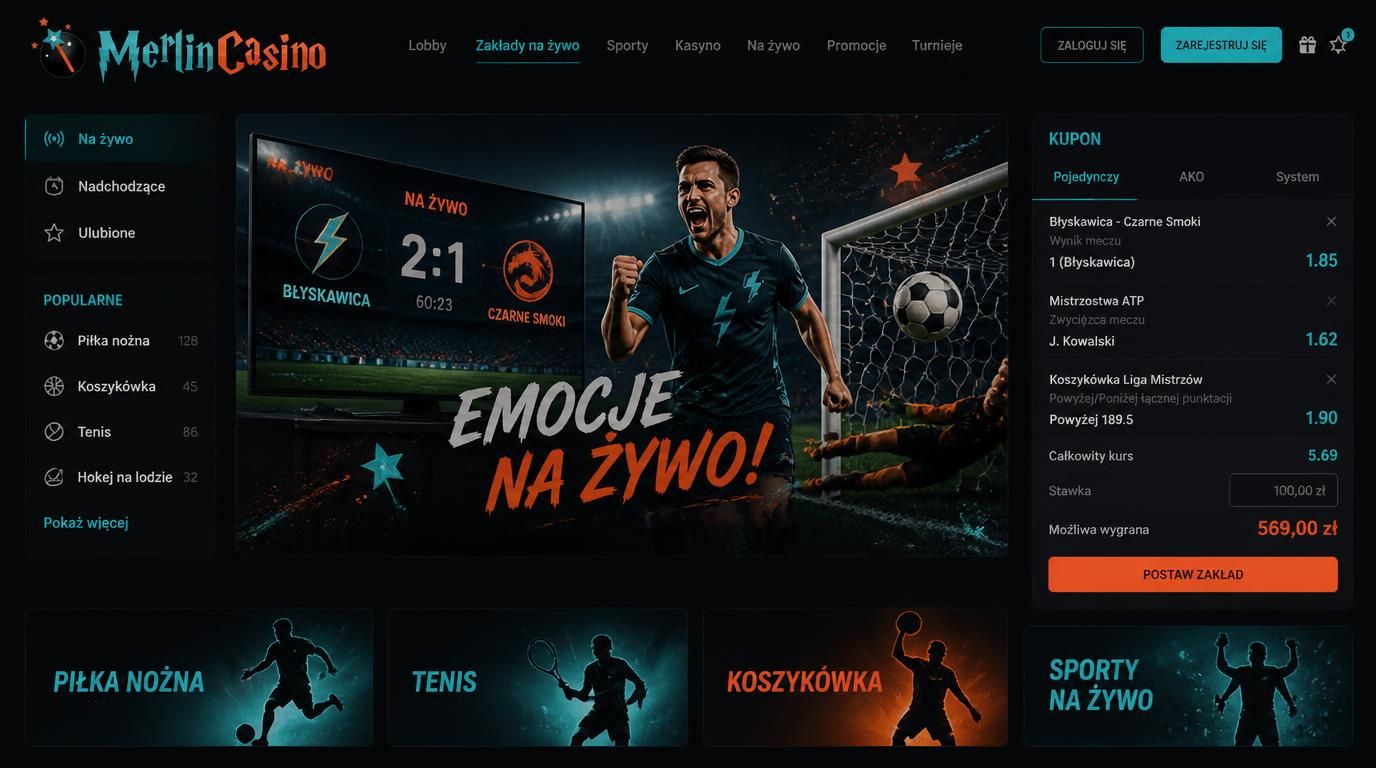 Grupa ludzi kibicujących przy dużym ekranie z kuponem i kursami